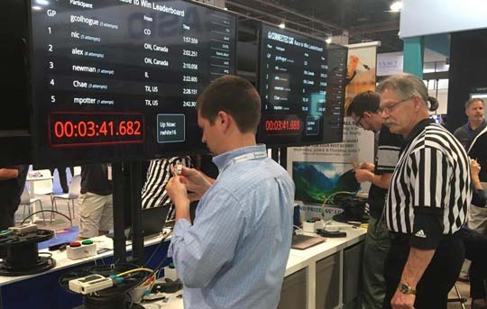 The game generated buzz throughout the show and kept the booth packed and overflowing into the aisles